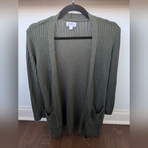 Market and Spruce Waffle Knit Cardigan